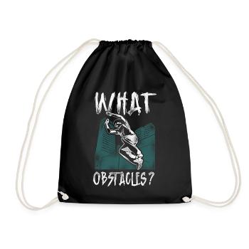 Parkour Free Running Traceur - Drawstring Bag - black - Front