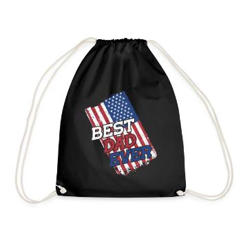 Meilleur papa patriotique de tous les temps Fête des Pères - Sac de sport léger - noir - Devant