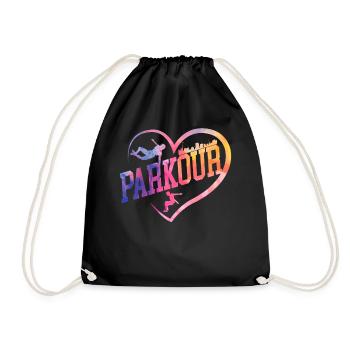Parkour Free Running Traceur Girl - Drawstring Bag - black - Front