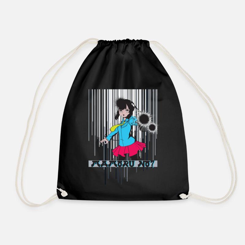Anime Style Girl Power Geschenkidee - Turnbeutel - Schwarz