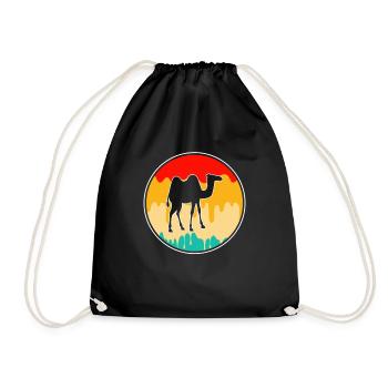 Kamel Retro - Turnbeutel - Schwarz - Vorne