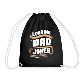 Papa Joke Dad Joke Father Jokes - Drawstring Bag - black - Front