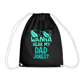 Papa Joke Dad Joke Father Jokes - Drawstring Bag - black - Front