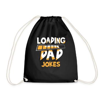 Papa Joke Dad Joke Father Jokes - Drawstring Bag - black - Front