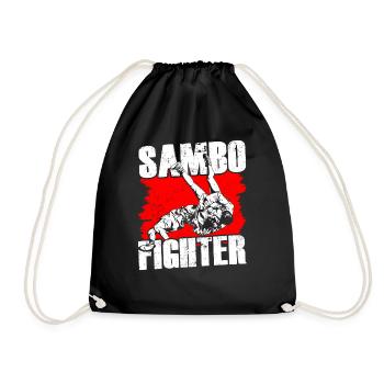 Sambo Fighter Training Martial Arts Martial Arts - Drawstring Bag - black - Front