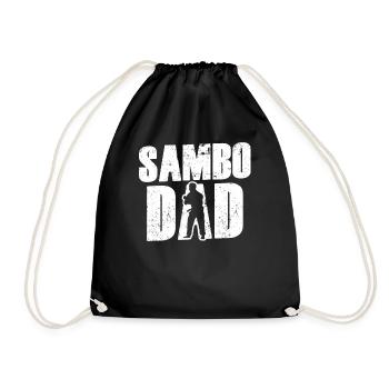 Sambo Papa Kampfkunst Trainer Training Kampfsport - Turnbeutel - Schwarz - Vorne