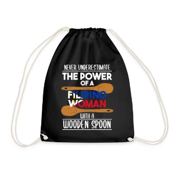 Philippines Filipina Flag Femme Cuillère I Cadeau - Sac de sport léger - noir - Devant