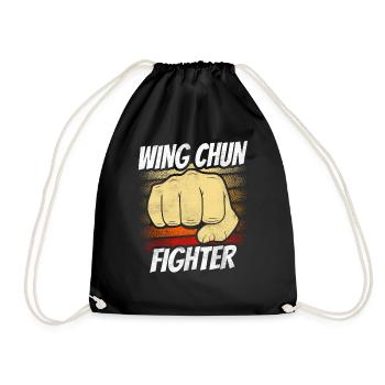 Wing Chun Fighter Martial Arts Trainer Martial Arts - Drawstring Bag - black - Front