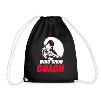 Wing Chun Trainer Martial Arts Martial Arts Training - Drawstring Bag - black - Front