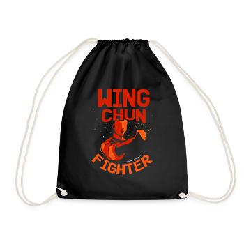 Wing Chun Fighter Arts Martiaux Arts Martiaux Entraîneur - Sac de sport léger - noir - Devant