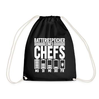 Abteilungsleiter Chef - Turnbeutel - Schwarz - Vorne