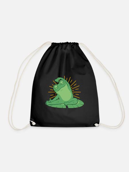 Frog Yoga - Turnbeutel - Schwarz