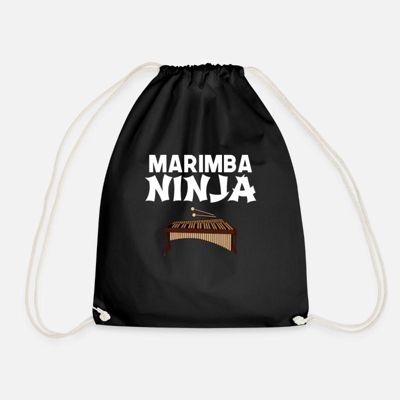 marimba ninja, marimba - Turnbeutel - Schwarz