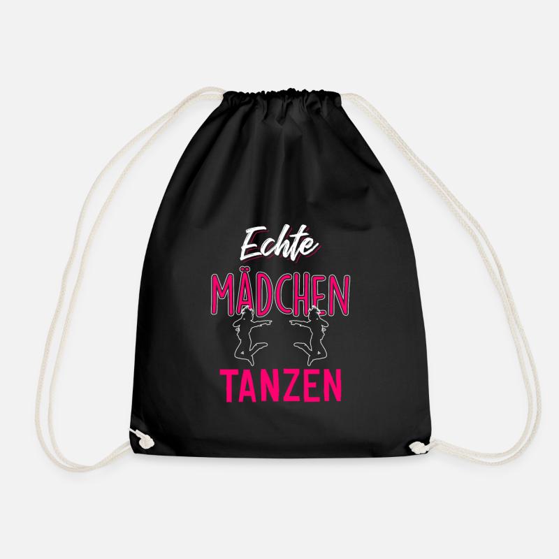 Echte Mädchen tanzen - Turnbeutel - Schwarz