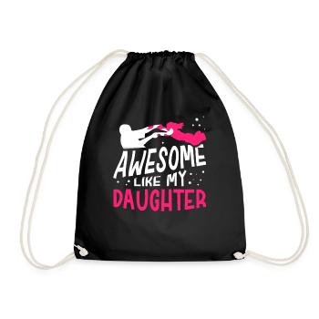 Fantastique comme ma fille papa papa père - Sac de sport léger - noir - Devant