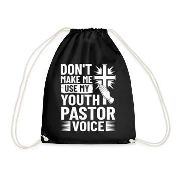 Youth Parish Church Pastor Christian - Drawstring Bag - black - Front