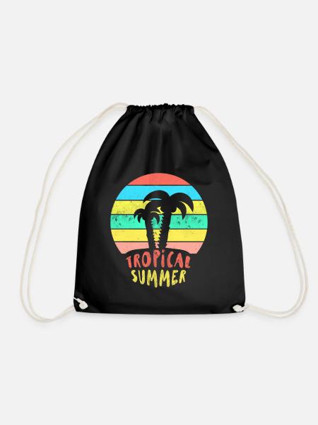 Tropical Summer - Turnbeutel - Schwarz