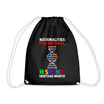 Nationalities DNA National Hispanic Heritage Month - Drawstring Bag - black - Front