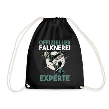 Falkner Falken Falknerei - Turnbeutel - Schwarz - Vorne