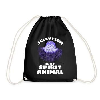 Jellyfish ist mein Geist Animal Qualle - Turnbeutel - Schwarz - Vorne