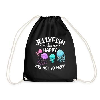 Les méduses me rendent heureux tu ne me fais pas tellement - Sac de sport léger - noir - Devant