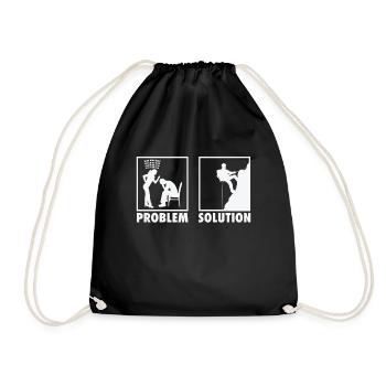 Mountain Climbing Mountain Climber Statement - Drawstring Bag - black - Front