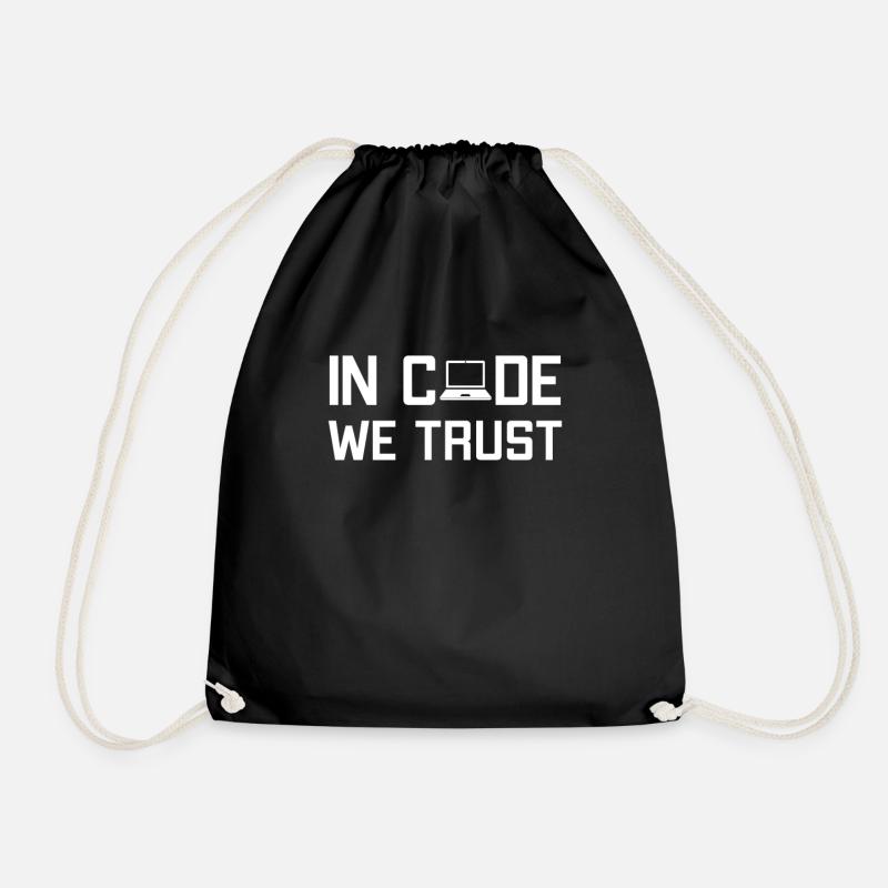 In Code We Trust Softwareingenieur Developer - Turnbeutel - Schwarz