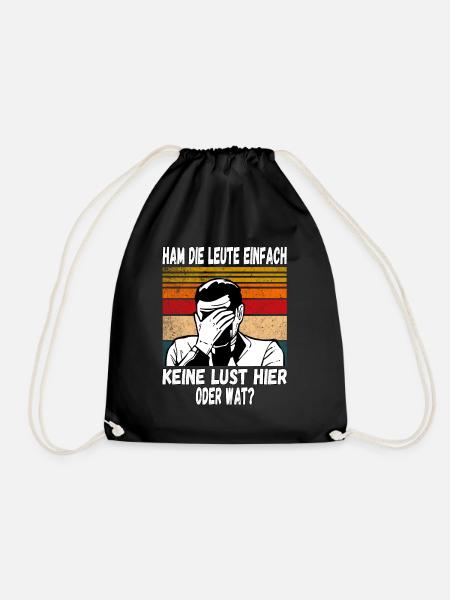 Ham die Leute einfach keine Lust oder wat? Profi - Turnbeutel - Schwarz