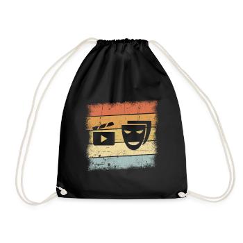 Schauspieler Geschenk - Turnbeutel - Schwarz - Vorne
