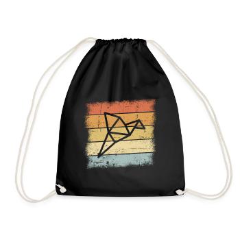 Origami Oiseau - Sac de sport léger - noir - Devant