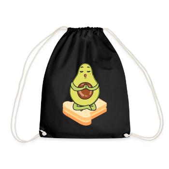 Avocado Toast - Drawstring Bag - black - Front