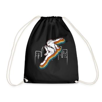 Parkour Free Running Traceur Retro - Drawstring Bag - black - Front
