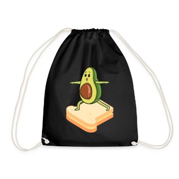 Avocado Toast - Drawstring Bag - black - Front