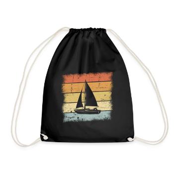 Sailor Retro Sunset - Drawstring Bag - black - Front