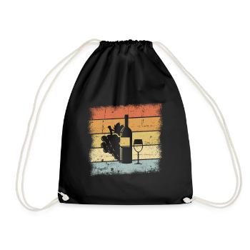 Cadeau amateur de vin - Sac de sport léger - noir - Devant