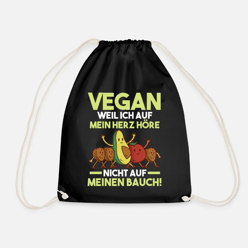 Veganer Vegan - Turnbeutel - Schwarz