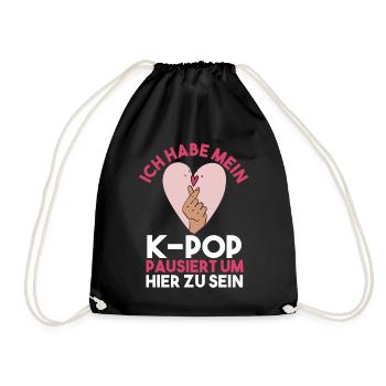 K-pop - Turnbeutel - Schwarz - Vorne