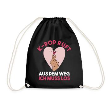 K-pop - Turnbeutel - Schwarz - Vorne