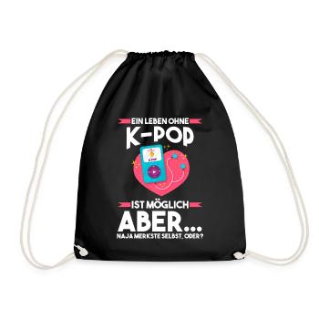 K-pop - Turnbeutel - Schwarz - Vorne