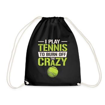 Joueur de tennis Raquette de tennis Balle de tennis - Sac de sport léger - noir - Devant