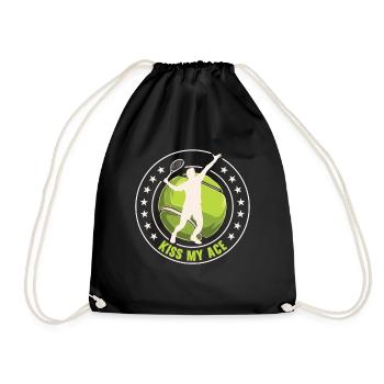 Joueur de tennis Raquette de tennis Balle de tennis - Sac de sport léger - noir - Devant