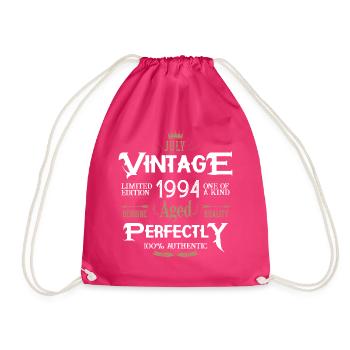 July 1994 born Legends Birthday - Drawstring Bag - fuchsia - Front