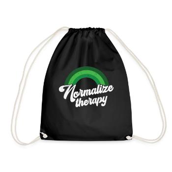 Rainbow Mental Health Therapy - Drawstring Bag - black - Front