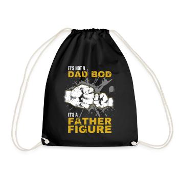 Papa Bod Fier Papa Disant avec Fist Bump - Sac de sport léger - noir - Devant