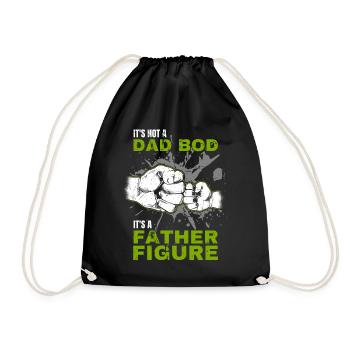 Papa Bod Fier Papa Disant avec Fist Bump - Sac de sport léger - noir - Devant