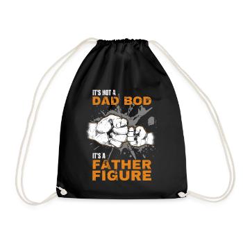 Papa Bod Fier Papa Disant avec Fist Bump - Sac de sport léger - noir - Devant