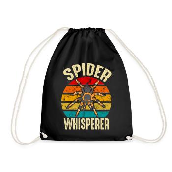 Spinnenflüsterer Lustige Vogelspinne Besitzer Arachnid - Turnbeutel - Schwarz - Vorne