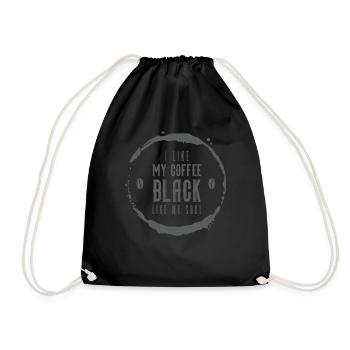 J’aime mon café noir comme mon âme drôle de café - Sac de sport léger - noir - Devant