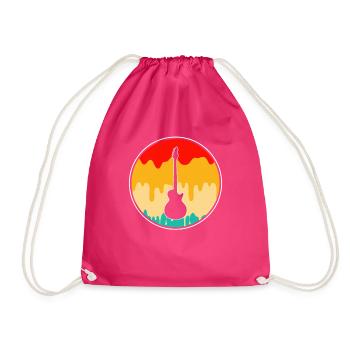 Rock retro - Drawstring Bag - fuchsia - Front