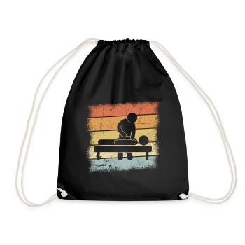 Masseur Gift - Drawstring Bag - black - Front